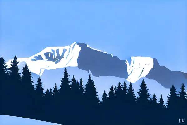 Le Mont Joly — tableau photo grand format K.B DESIGN cadre vieux bois