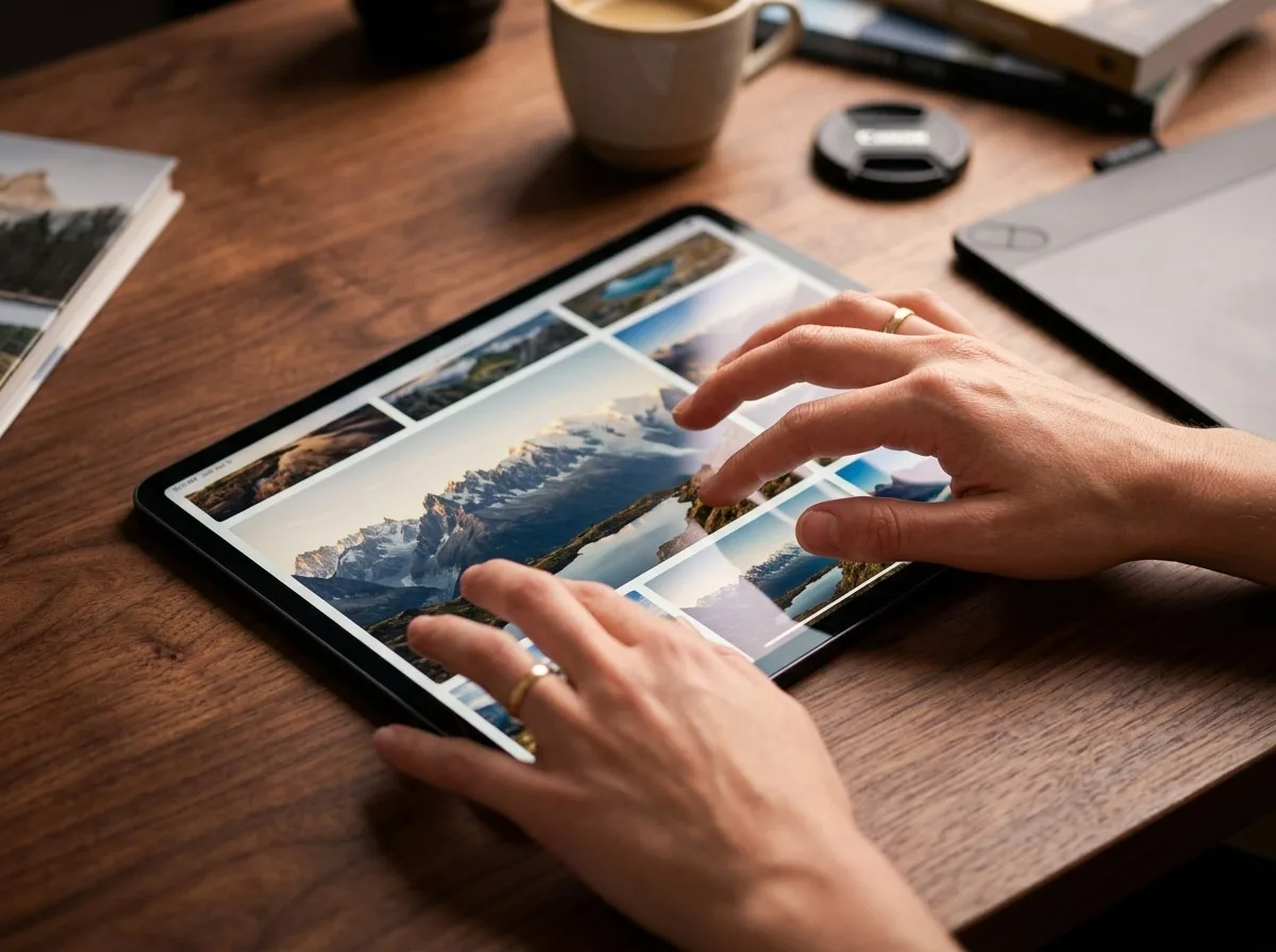 Sélection des photographies — processus K.B CRÉATEURS