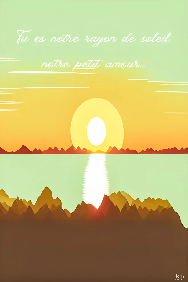 Petit soleil — lever soleil minimaliste Camargue, K.B CONCEPT