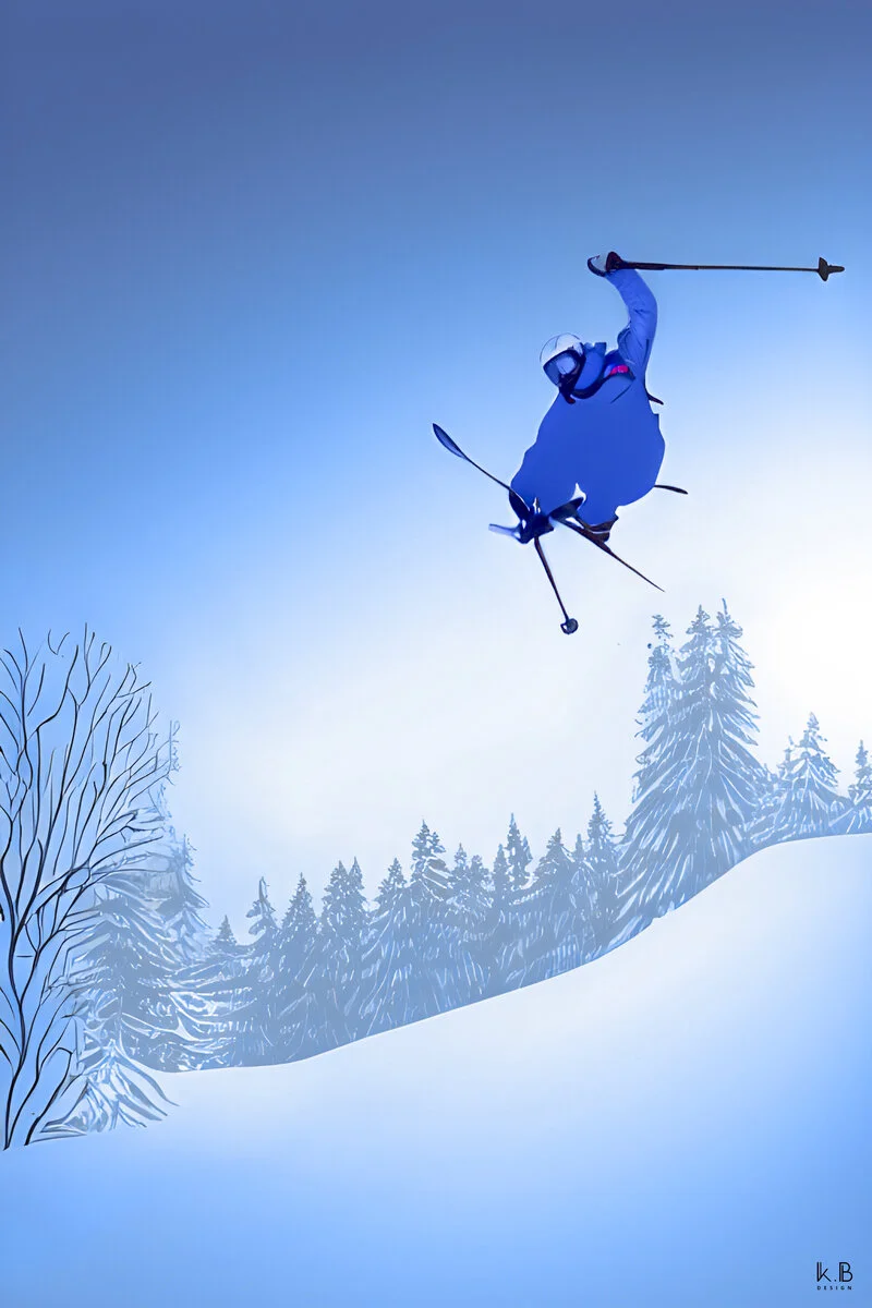 Le free styler — freestyle alpin camaïeu bleu, K.B DESIGN